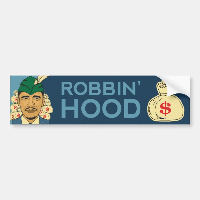 Barack Obama Hauben-Robin Hood Autoaufkleber (Vorne)