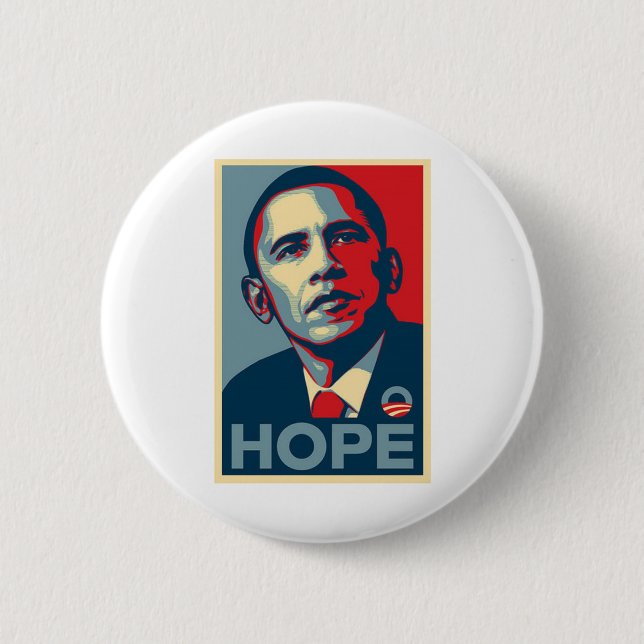 Barack Obama Hoffnungs-Plakat Button (Vorderseite)