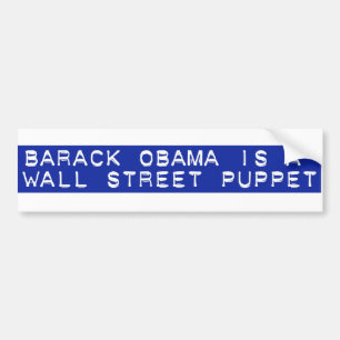 Barack Obama ist eine Wall Street-Marionette Autoaufkleber