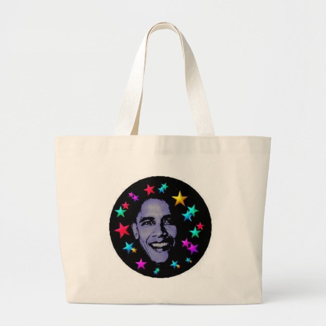 Barack Obama Jumbo Stoffbeutel (Vorne)
