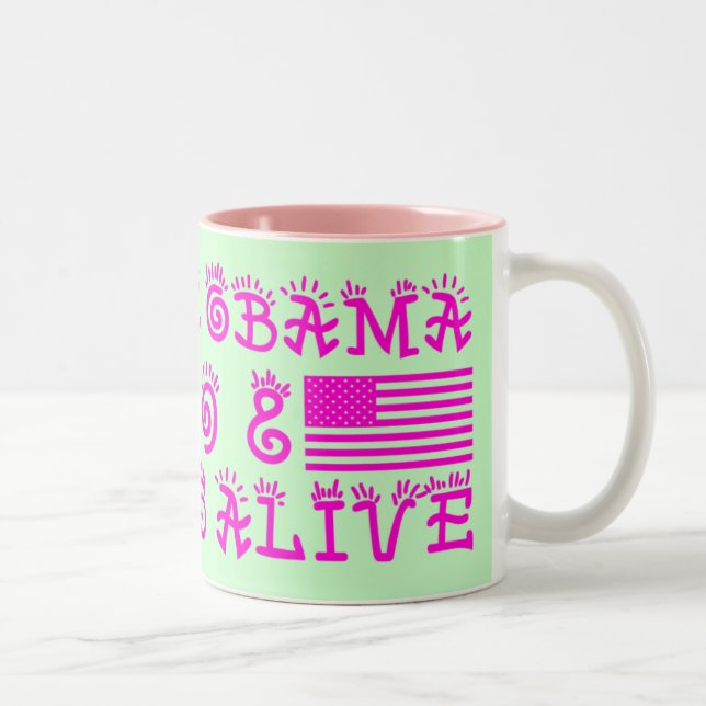BARACK OBAMA KAFFEE-TASSE ZWEIFARBIGE TASSE (Rechts)