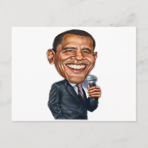 Barack Obama Karikatur-Serie Postkarte