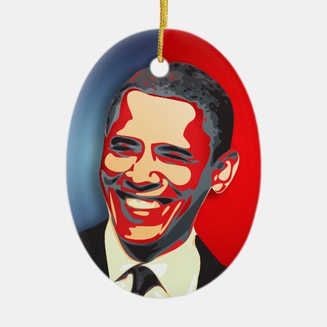 Barack Obama Keramik Ornament (Vorne)