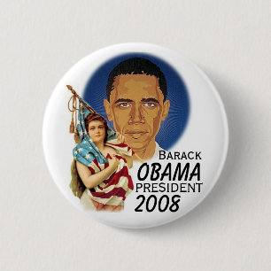 Barack Obama Knopf Button