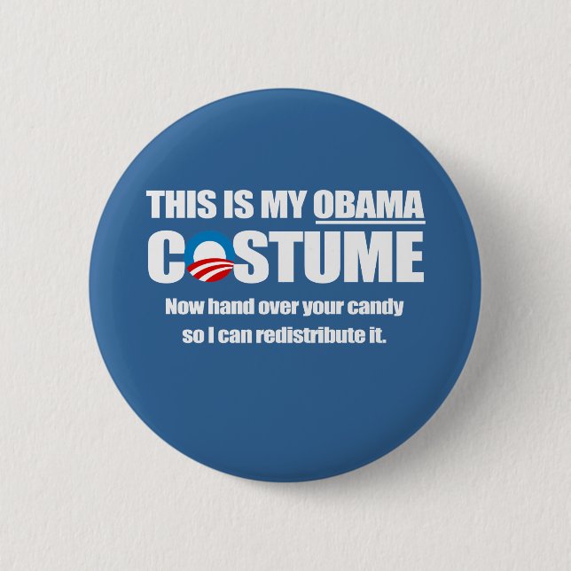 Barack Obama-Kostüm Button (Vorderseite)
