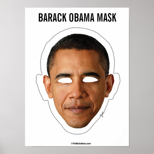 Barack Obama Mask Cutout Poster (Vorne)