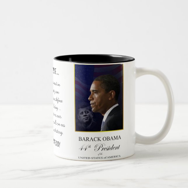 Barack Obama mit John F. Kennedy - Tasse (Rechts)
