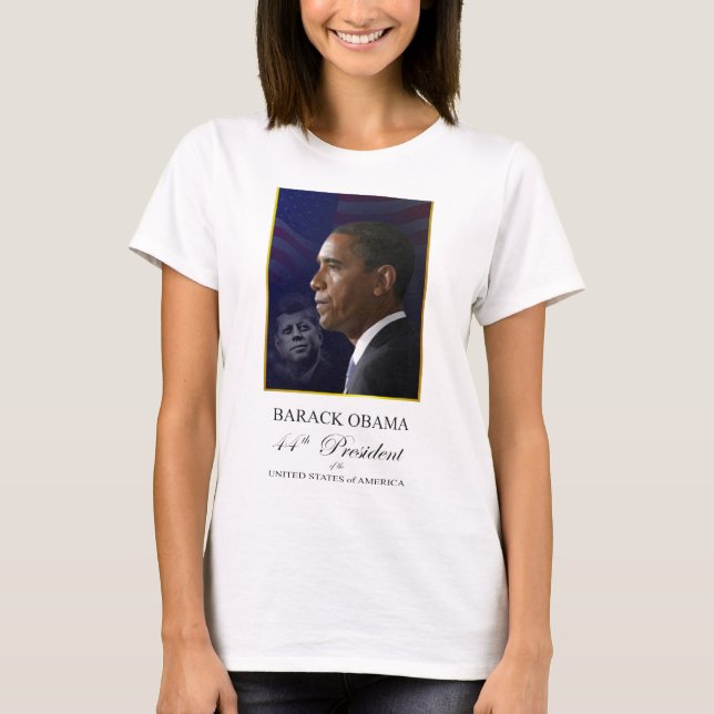 Barack Obama mit Präsident Kennedy Shirt (Vorderseite)