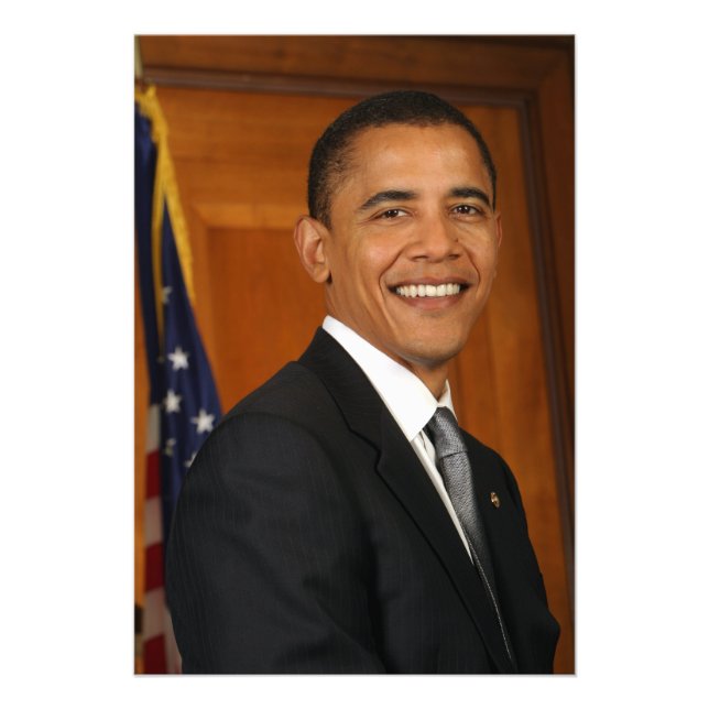 Barack Obama Offiziell Portrait Fotodruck (Vorne)