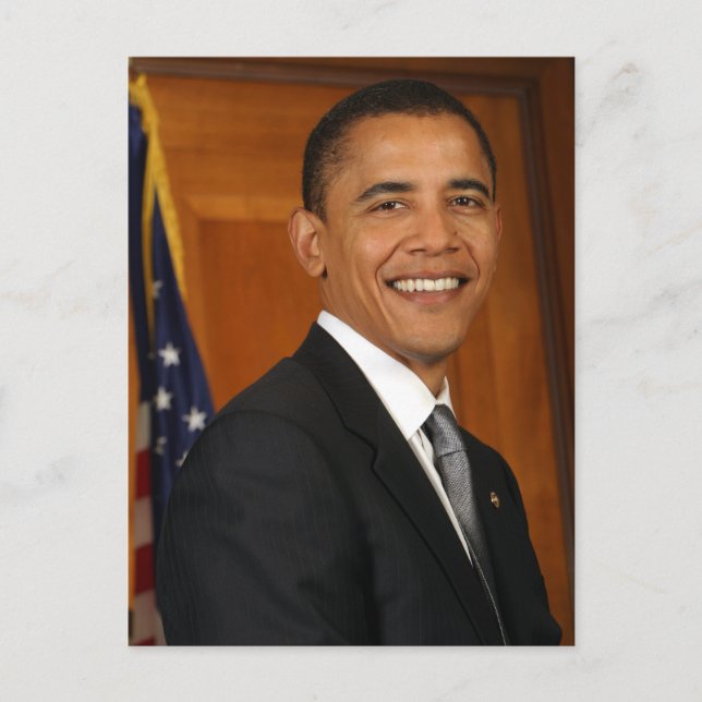 Barack Obama Offiziell Portrait Postkarte (Vorderseite)