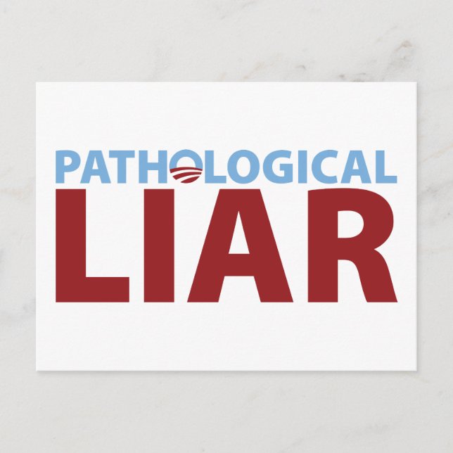 Barack Obama: Pathologisches Lied Postkarte (Vorderseite)
