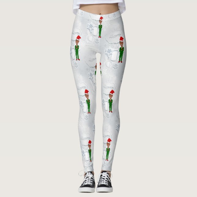 barack obama père Noël leggings (Devant)