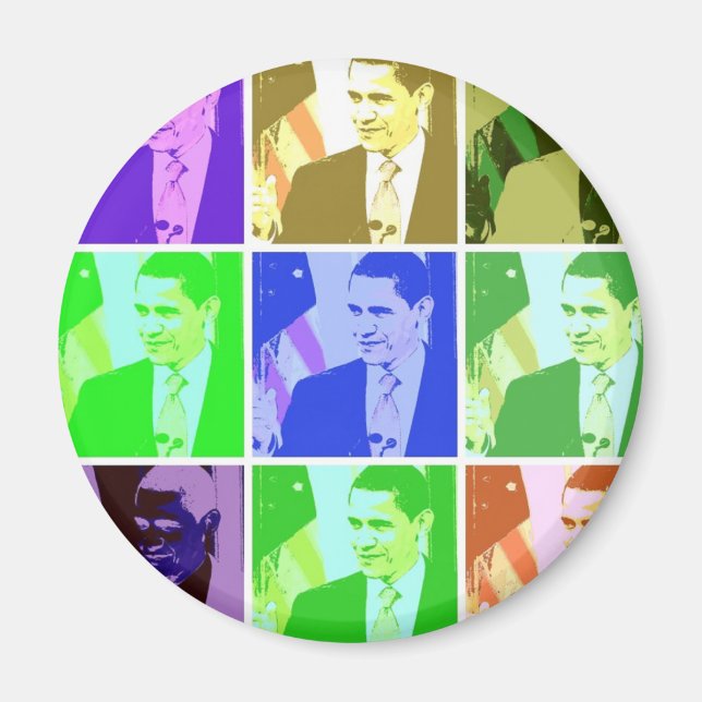 Barack Obama Pop Art Magnet (Vorne)