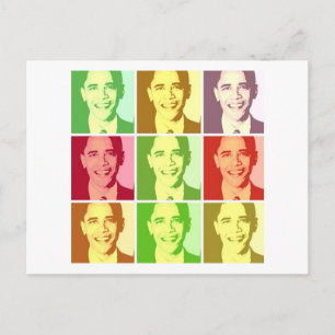 Barack Obama Pop Art Postkarte