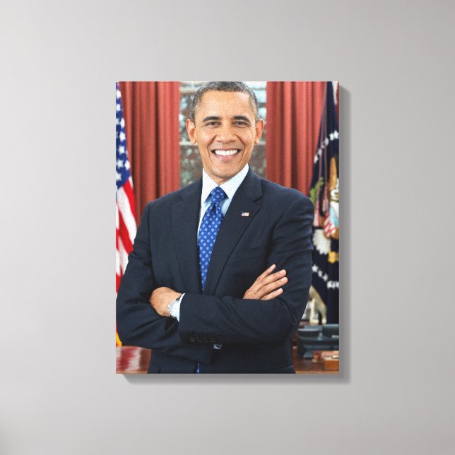 Barack Obama-Portrait Leinwanddruck (Vorderseite)
