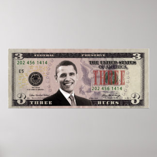 Barack Obama Poster de Bill à 3 $