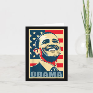 Barack Obama Präsident 44 US-Flag Happy Demo Karte