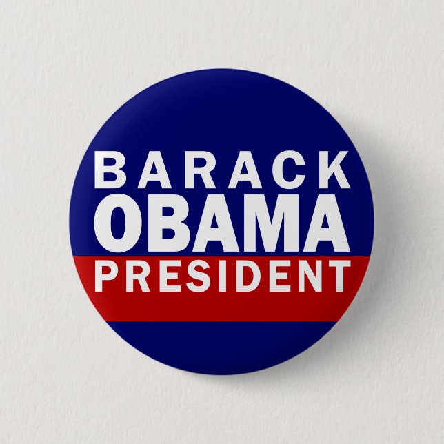 Barack Obama: Präsident! (Schaltfläche Pinback) Button (Vorderseite)