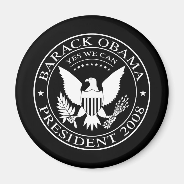 Barack Obama Präsident Siegel 2008 Magnet (Vorne)