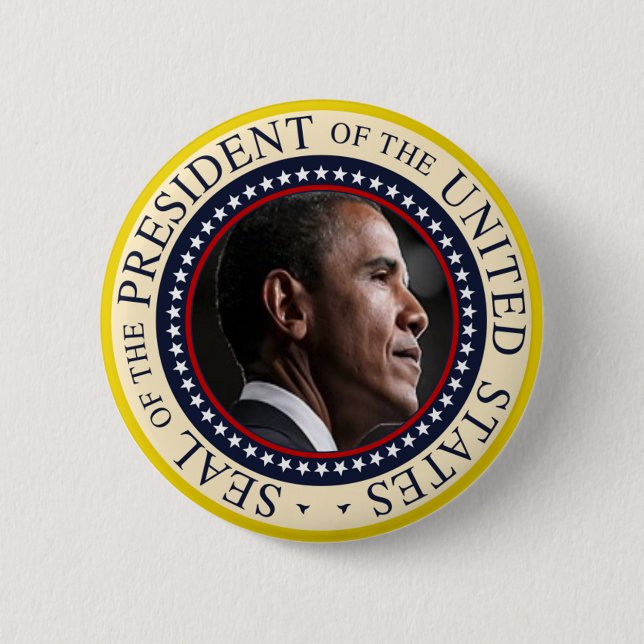 Barack Obama Präsident Siegel Button (Vorderseite)