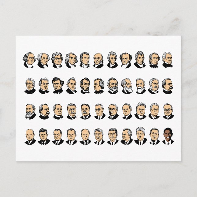 Barack Obama - Präsidenten der Vereinigten Staaten Postkarte (Vorderseite)