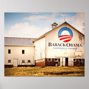 Barack Obama Präsidentenkampagnen-Scheune Poster