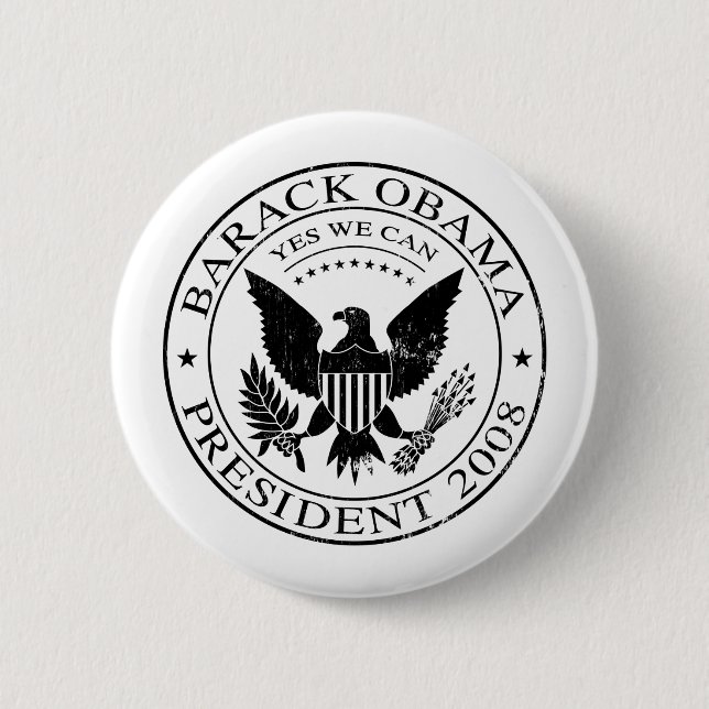 Barack Obama Präsidentenknopf Siegel-2008 Button (Vorderseite)