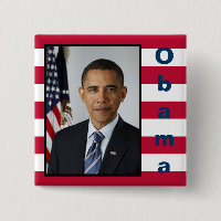 Barack Obama-Presidential Portrait Button