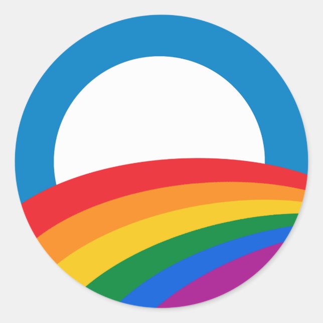 Barack Obama Pride Button - Runder Aufkleber (Vorderseite)