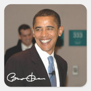 Barack Obama Quadratischer Aufkleber