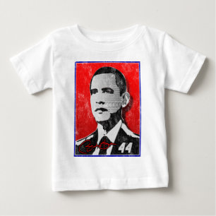 Barack Obama Rot-Porträt Baby T-shirt