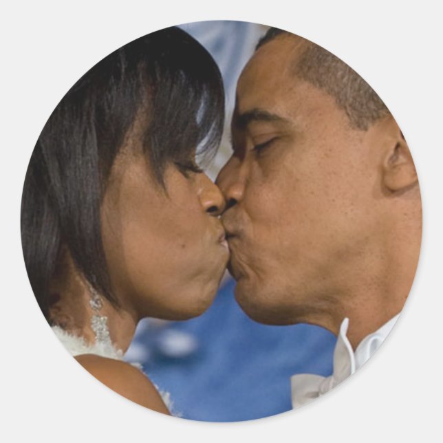 Barack Obama Runder Aufkleber (Vorderseite)