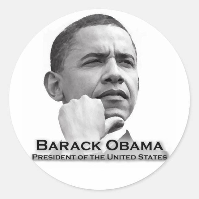 Barack Obama Runder Aufkleber (Vorderseite)