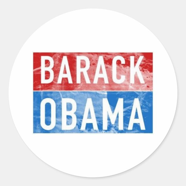 Barack Obama Runder Aufkleber (Vorderseite)