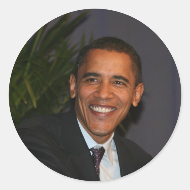 Barack Obama Runder Aufkleber (Vorderseite)