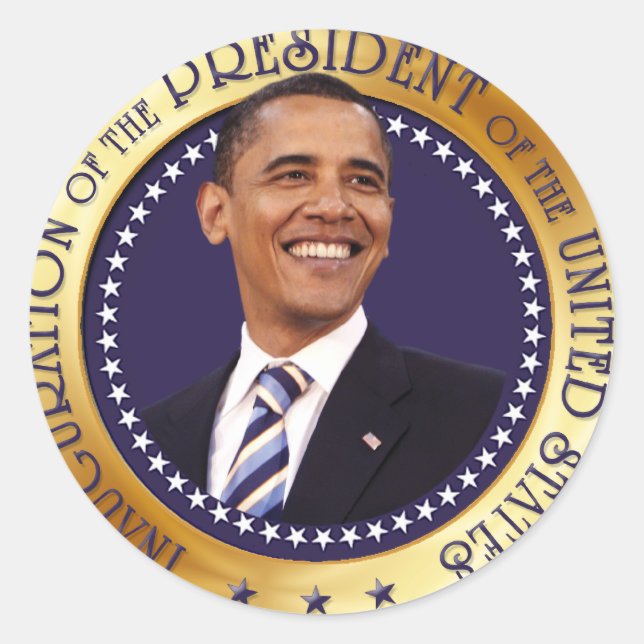 Barack Obama Runder Aufkleber (Vorderseite)