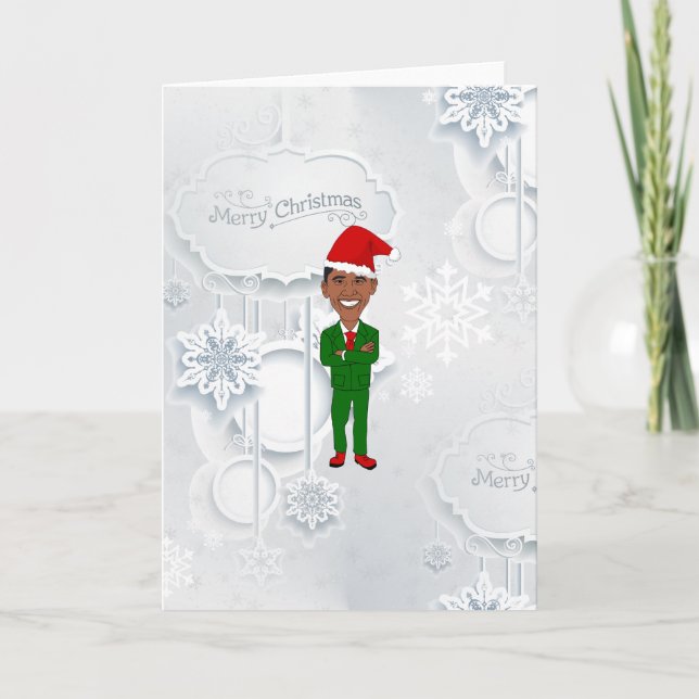 Barack Obama Santa Feiertagskarte (Vorderseite)
