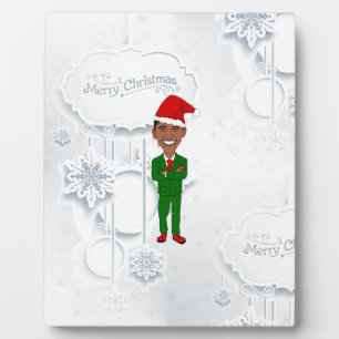 Barack Obama Santa Fotoplatte