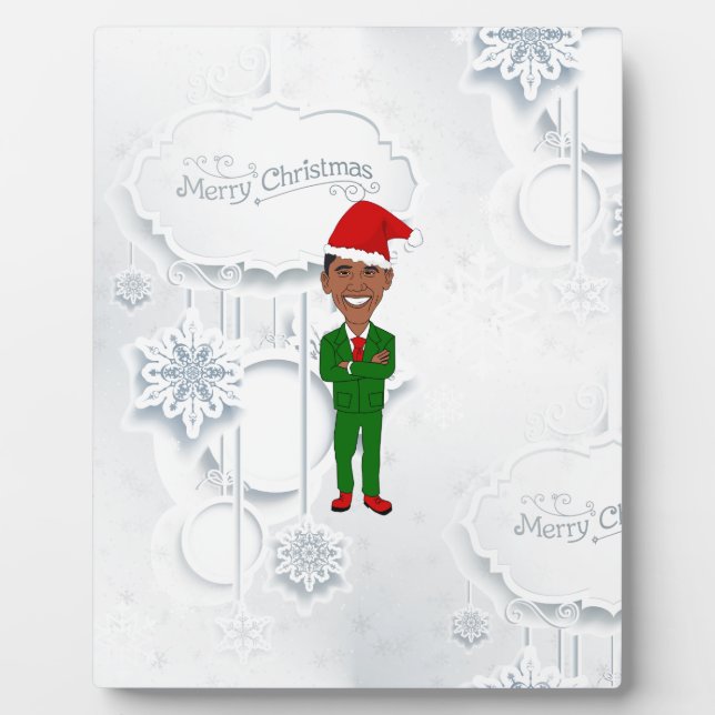 Barack Obama Santa Fotoplatte (Vorderseite)