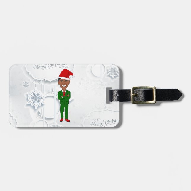 Barack Obama Santa Gepäckanhänger (Vorderseite horizontal)