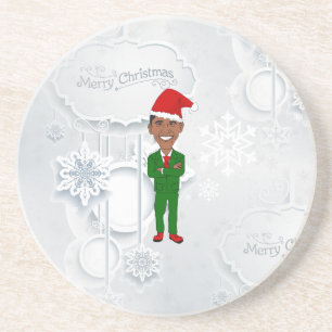 Barack Obama Santa Getränkeuntersetzer