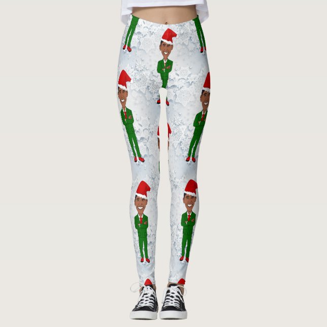 Barack Obama Santas Leggings (Vorderseite)