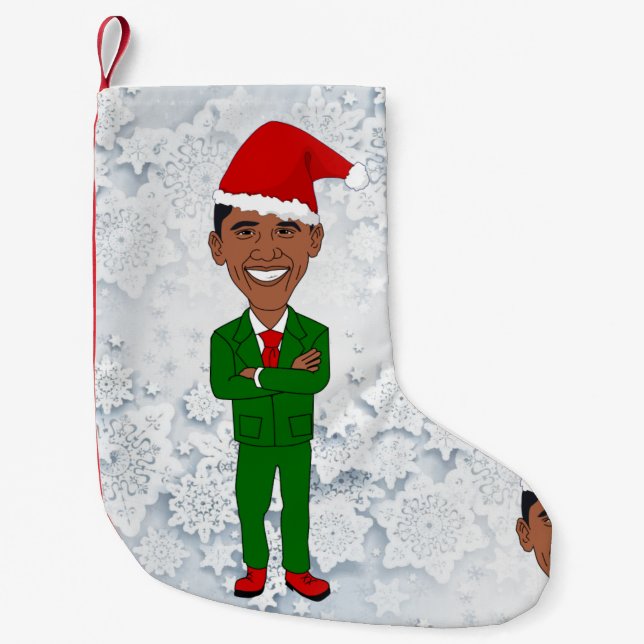 barack obama santas Strumpf Kleiner Weihnachtsstrumpf (Vorderseite)