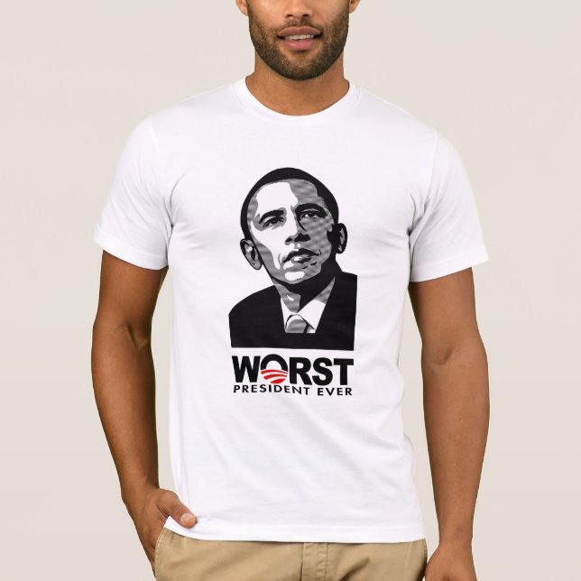 Barack Obama schlechtester Präsident Ever T-Shirt (Vorderseite)