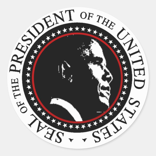 Barack Obama Siegel Runder Aufkleber (Vorderseite)