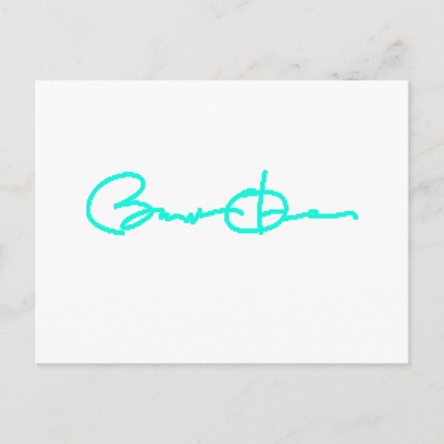 Barack Obama Signature Series (Light Blue) Postkarte (Vorderseite)