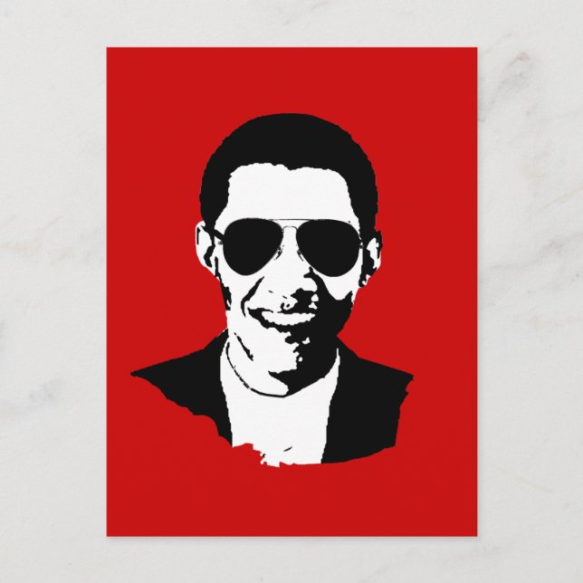 Barack Obama-Sonnenbrille Postkarte (Vorderseite)