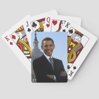 Barack Obama spielt Karten Spielkarten