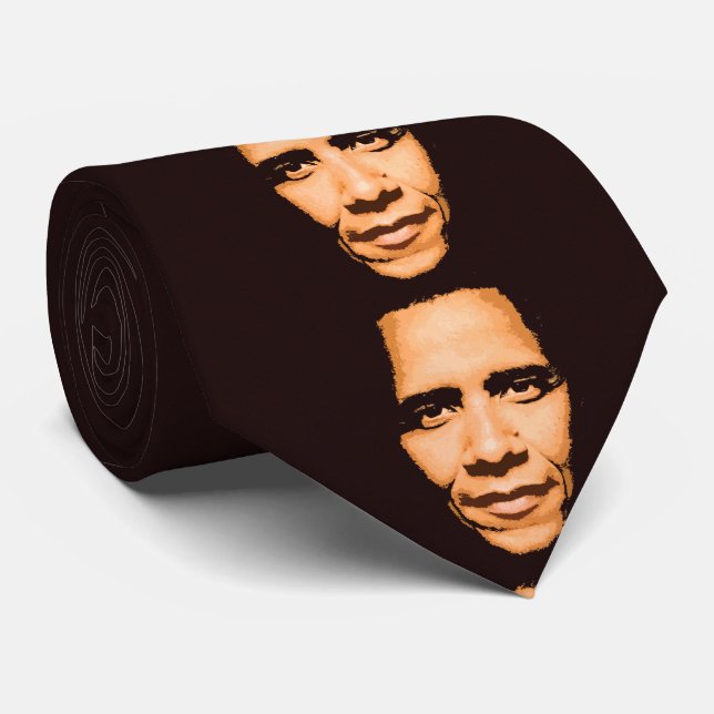 Barack Obama stellen Krawatte gegenüber (Gerollt)