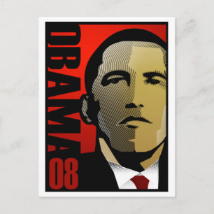 Barack Obama Super Hero Postkarte